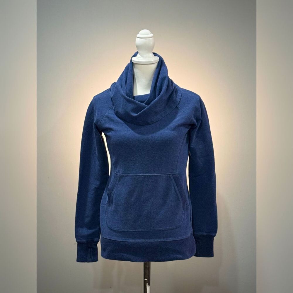 Dark Blue L.L. Bean Funnel Neck Sweatshirt Size XS EUC